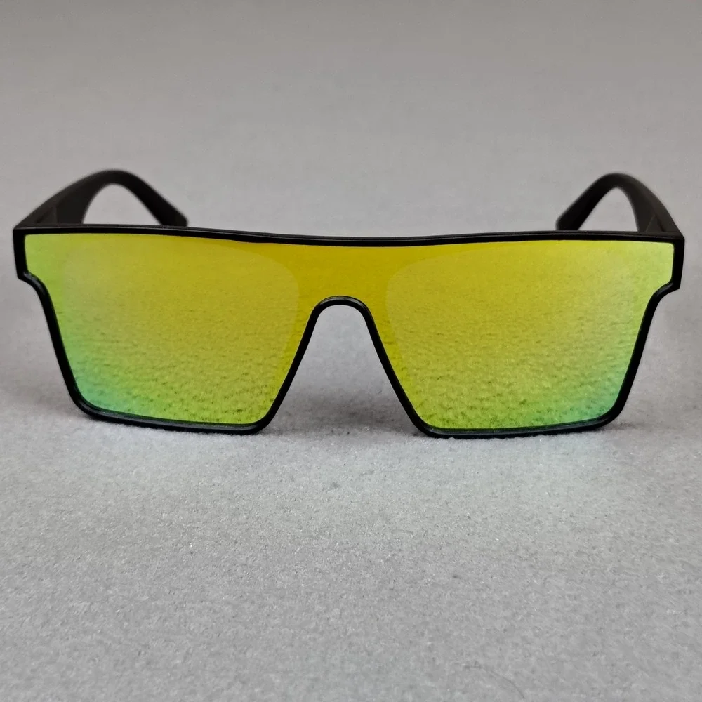 Rebel Reaper Sunglasses Gold Lens Flat Top OFFGRD Style Mirror Surfer Biker NEW